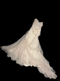Retro Wedding Dress Mermaid Strapless Ivory Chiffon Long Wedding Dresses Retro 1970s Bridal Gowns HZ1214