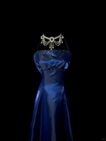 Retro A line Halter Royal Blue Satin Beaded 18th Birthday Dress Prom Dress Birthday Outfits For Women HZ1214
