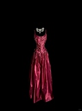 Vintage A line Straps Burgundy Satin Long Prom Dress Party Dress Graduation Dresses HZ1214