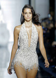 Sexy Sheath Halter White Sequin Short Homecoming Dress Summer Hoco Dresses Cocktail Dress Birthday Outfits HZ1214