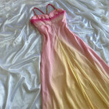 Niulatu A Line Halter Beaded Colorful Chiffon Party Dress Evening Dress HZ0113