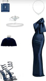 Pretty Mermaid One Shoulder Navy Blue Satin Party Dresses Formal Summer Wedding Guest Dresses Wedding Guest Outfits HZ1214