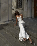 Pretty Sheath Sweetheart White Night Dinner Evening Dresses Formal Summer Wedding Guest Dresses Wedding Guest Outfits HZ1214