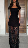 Pretty A line Strapless Black Night Dinner Evening Dresses Formal Summer Wedding Guest Dresses Wedding Guest Outfits HZ1214