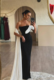 Pretty Sheath Strapless Black Tie Night Dinner Evening Dresses Formal Summer Wedding Guest Dresses Wedding Guest Outfits HZ1214