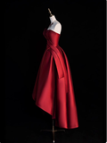 Gorgeous Ball Gown Strapless Burgundy Prom Dresses Formal Summer Wedding Guest Dresses Wedding Guest Outfits HZ1214