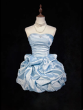 Classy A Line Strapless Taffeta Short Homecoming Dress Cocktail Dress Hoco Dresses HZ1214