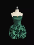 Classy A Line Strapless Taffeta Short Homecoming Dress Cocktail Dress Hoco Dresses HZ1214