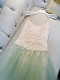Elegant A line Spaghetti Straps Mint Green Prom Dresses Formal Summer Wedding Guest Dresses Wedding Guest Outfit HZ1214