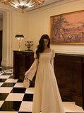 Sexy A Line White Square Chiffon 21st Birthday Dress Party Gown Birthday Outfits Birthday Dress Ideas For Women HZ1214
