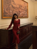 Sexy Sheath Burgundy Long Sleeves 21st Birthday Dress Party Gown Birthday Outfits Birthday Dress Ideas For Women HZ1214