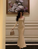 Sexy Mermaid Long Sleeves 21st Birthday Dress Party Gown Birthday Outfits Birthday Dress Ideas For Women HZ1214