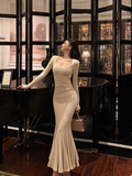 Sexy Mermaid Long Sleeves 21st Birthday Dress Party Gown Birthday Outfits Birthday Dress Ideas For Women HZ1214