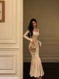 Sexy Mermaid Long Sleeves 21st Birthday Dress Party Gown Birthday Outfits Birthday Dress Ideas For Women HZ1214