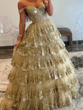 Chic Glitter Ball Gown Hot Pink Corset Off the Shoulder Lace Long Prom Dress Evening Dresses HZ1214