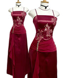 Sexy Burgundy Prom Party Dress Long Formal Evening Dress Long Formal Dress HZ1214