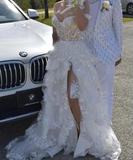 Fairy Off the Shoulder Light Blue Ruffles Prom Dress Party Gown Evening Dresses HZ1214