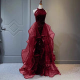 Pretty Navy Blue Sequins Long Prom Party Dress Prom Dress Evening Dresses HZ1214