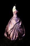 Vintage Taffeta Ball Gowns Strapless Long Prom Dresses, Brown Sweet 16 Dresses HZ1121