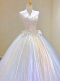 Timeless Ball Gown Sweetheart Tulle Long White Wedding Dresses Brides Dress HZ1214