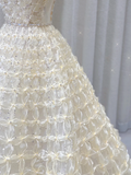 Timeless Ball Gown Strapless Long Wedding Dresses Brides Dress HZ1214