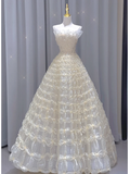 Timeless Ball Gown Strapless Long Wedding Dresses Brides Dress HZ1214