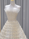 Timeless Ball Gown Strapless Long Wedding Dresses Brides Dress HZ1214