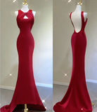 Pretty A Line Scoop Long Red Prom Dresses Graduation Dress High School Classy Evening Dresses HZ1214