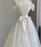 Timeless Ball Gown Strapless Long Tulle White Summer Wedding Dresses Brides Dress HZ1214