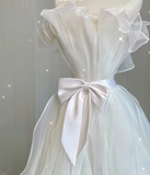 Timeless Ball Gown Strapless Long Tulle White Summer Wedding Dresses Brides Dress HZ1214