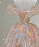 Modest Ball Gown Off The Shoulder Pink Long Prom Dresses High School Outfits Graduation Dress Evening Dresses HZ1214