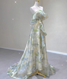 Classy A Line Halter Sleeveless Chiffon High School Evening Dress Long Green Prom Dresses HZ1214