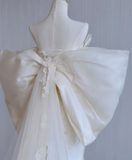 Dreamy Mermaid Strapless Long Satin Wedding Dresses Summer Brides Dress HZ1214
