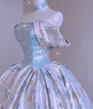 Modest Ball Gown Off The Shoulder Long Prom Dresses High School Outfits Graduation Dress Evening Dresses HZ1214