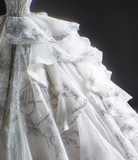 Timeless Ball Gown Strapless Sequin White Long Wedding Dresses Brides Dress HZ1214