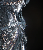 Pretty Mermaid Strapless Sleeveless Sequin Long Silver Prom Dresses Simple Evening Dresses HZ1214