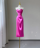 Pretty A line Sweetheart Satin Sleeveless Prom Dresses Evening Dresses HZ1214