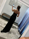 Classy Sweetheart Neck Black Lace Prom Dresses Black Lace Mermaid Formal Evening Dresses Graduation Dress HZ1214