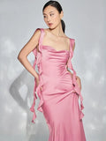 Pretty Strapless Prom Dress Mermaid Long Evening Dress Graduation Dress HZ1214