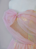 Gorgeous A Line Sweetheart Sleeveless Sequin Pink Long Prom Dresses Graduation Dresses HZ1214