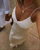 Classy Mermaid Spaghetti Straps Long Prom Dress Graduation Dresses HZ1214