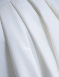 Timeless Ball Gown Scoop Neckline Short Sleeves Long Satin White Sweep Train Wedding Dresses Brides Dress HZ1214