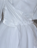 Dreamy Ball Gown Off The Shoulder Tulle Long White Wedding Dresses Summer Brides Dress HZ1214