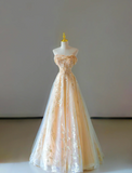 Gorgeous A Line Sweetheart Sleeveless Sequin Long Prom Dresses Graduation Dresses HZ1214
