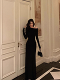 Elegant Mermaid Black Long Sleeves 18th Birthday Dress Party Gown Birthday Outfits Birthday Dress Ideas For Women HZ1214