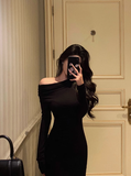 Elegant Mermaid Black Long Sleeves 18th Birthday Dress Party Gown Birthday Outfits Birthday Dress Ideas For Women HZ1214