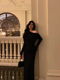 Elegant Mermaid Black Long Sleeves 18th Birthday Dress Party Gown Birthday Outfits Birthday Dress Ideas For Women HZ1214
