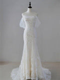 Dreamy Off the shoulder Mermaid wedding dress Custom Wedding Gown Stunning Modern Bridal Dress HZ1214