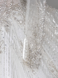 Unique Bridal Gown Ball Gown High Neckline Long Sleeves White Lace Wedding Dresses Bridal Gowns HZ1214