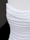 Unique Bridal Gown Mermaid Strapless White Chiffon Wedding Dresses Bridal Gowns HZ1214